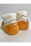 Plush Fabric Soft Socks Knitwear Baby Booties First Step Anti-Slip Sole - 4