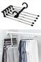 1 Piece Mobile Cabinet Pants Tie Shawl Hanger System Organizer Layered Hanging Rack - 2