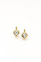 Steel Rose Gold Single Stone Elegant Orithia Earrings -No Tarnish-