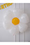 Daisy Themed Half Birthday Party Set 3 Daisy Balloons 1 Wall Lettering Row of Daisies - 3