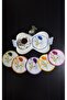 Pack of 6 Tassel Embroidered Brown Presentation Cocktail Servette