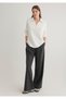 Polo Neck White T-Shirt Loose Fit / Loose Relaxed Fit 1612914 -70057 - 2