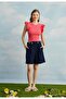 Women's Ruffled Sleeves Fuchsia Zero Sleeve Crop T-Shirt - 4
