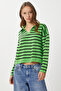 Polo Collar Knitwear Sweater Live Green Lus0005 - 2