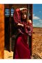 بلوزة شيفون بنقشة مع فتحات عند الأكتاف (Cold Shoulder)