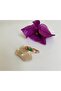 Vip Zircon Stone Colorful Steel Adjustable Women's Gold Ring - 2