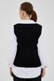 Siyah Oversize V Yaka Kadın Süveter 2292 - 5