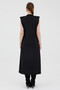 Black Gold Button Detailed Midi Dress 8125A - 5