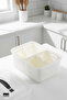 YAH XL Smart Kitchen Storage Box -Airtight Fridge & Pantry Organizers (2 Draining Baskets /Dividers) - 7