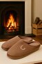 Velvet Men's House Slippers Soundproof Sole Wool Slippers