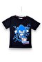 Boys Sonic Printed Crew Neck T-Shirt Pocket Shorts Set - 4