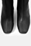Women's Boots Blunt Toe Black Women's Heeled Boots - 5