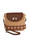 Premium Quality Faux Leather Bag Cover Set with Base - Dark Brown Color - Gold Hardware - 2