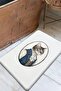 Modcat Ecru Single Embroidered Bath Mat, Non-Slip Base 60X100Cm - 2