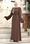 Daisy Patterned Beaded Embroidered Modest Ferace TSD240314 - 4