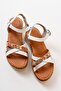 730-015 White Garni Orthopedic Genuine Leather Wedge Women's Sandals - 2