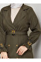 Modest Double Breasted Collar Waterproof Belted Trench Coat Rc1103013 - 7
