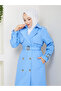 Double-Breasted Collar Belted Modest Trench Coat RC1103056 - 7