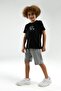 3320 Waiter Boy's Crew Neck Short Sleeve Pajama Suit with Shorts - 2