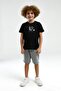 3320 Waiter Boy's Crew Neck Short Sleeve Pajama Suit with Shorts
