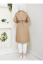 Double-Breasted Collar Belted Modest Trench Coat RC1103056 - 8
