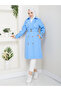 Double-Breasted Collar Belted Modest Trench Coat RC1103056 - 5