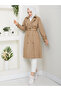 Double-Breasted Collar Belted Modest Trench Coat RC1103056 - 4