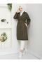 Double-Breasted Collar Belted Modest Trench Coat RC1103056 - 4