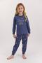 1426 Snow Funny Indigo Girls' Long Sleeve Pajama Set
