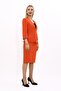 V-Neck Cropped Jacket & Plain Tight Skirt - Orange - 1016540 - 5