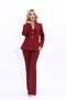 Yonca Jacket & Flared Trousers Set - Burgundy - 1027530 - 5