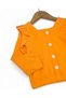 Girls' 2-6 Years Old Stylish Girls' Set with Linen Pants and Mevslimli Floral Blouse - 2
