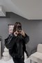 Luvren Trend Oversized Bomber Belted Leather Jacket - 4
