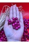 12 mm Fuchsia Pink Wooden Beads (50 Gr 87Pcs) Hole Diameter 5mm Macrame Bag Bracelet Jewelry Board Colorful - 2
