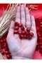 12 mm Red Wooden Beads (50 Gr 87 Pieces) Hole Diameter 5 mm Macrame Bag Bracelet Jewelry Board - 2