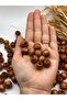 14 mm Tan Brown Wooden Beads (50 Gr 47 Pieces) Wide Hole Diameter 6 mm Macrame Bag Bracelet Jewelry - 2