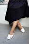 Goldie White Flat Casual Women's Ballerinas - 4