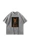 Doberman V2 Printed Oversize Unisex Washable White Tshirt - 3