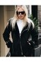 Women's Suede Coat with Rapped Belt Detail - 2