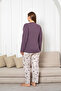 Long Sleeve 100% Cotton Plus Size Mother's Pajama Set - Mother's Special Series - 3