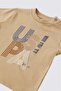Baby Boy 2-Piece Short Sleeve T-Shirt Set Beige USB1841 - 2