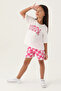 Girls' Cream Shorts Set - 3