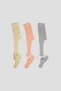 3 Pieces of Cotton Girls and Baby Pantyhose with Ribbon Accessories - 2