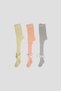 3 Pieces of Cotton Girls and Baby Pantyhose with Ribbon Accessories - 4