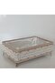 Velvet Foot Scalloped Pearl Decorated Towel Holder Organizer Gift Dowry Holder - 5