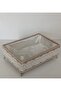 Velvet Foot Scalloped Pearl Decorated Towel Holder Organizer Gift Dowry Holder - 3