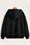Unisex 2ip Knitted Fabric Printed Hooded Zipper Sweat Cardigan - 2