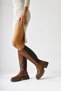 Meli Tan Buckle Detailed Buckle Women's Boots with Buckle - 4