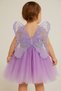 Baby Girl Children's Winged Birthday Party Wedding Special Day Tulle Lined Princess Dress
