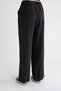 4627 Women's Wide Leg Pleated Waist Palazzo Wide Fit Trousers Black - 6